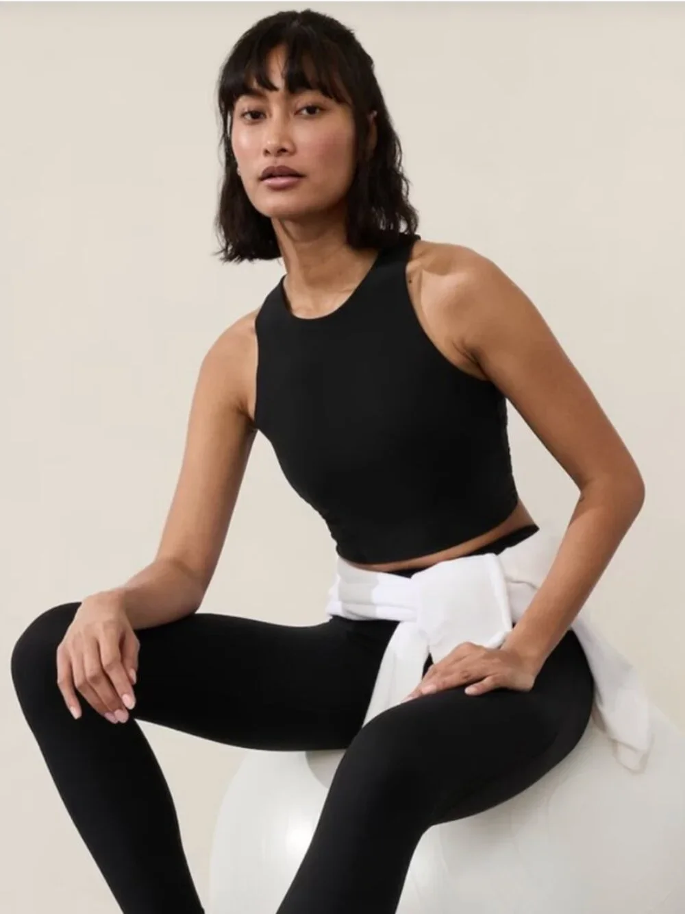 Athleta Conscious Crop Bra Black XS